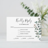 Pine- und Eukalyptus-UAWG-Antwortkarte RSVP Karte (Stehend Vorderseite)