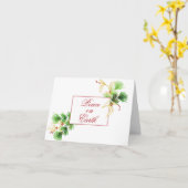 Pine und Gold Folies mit Berries Weihnachtskarte Karte (Gelbe Blume)