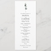 Pine-Wappen-Hochzeitsprogramm Programm (Vorderseite)