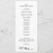 Pine-Wappen-Hochzeitsprogramm Programm (Rückseite)