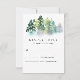Pine Wappen Wedding RSVP