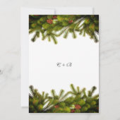 Pine-Wine-Winter-Weihnachtsparty Einladung (Rückseite)