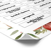 Pine Winter Charades Brautparty-Zeichen Poster (Ecke)