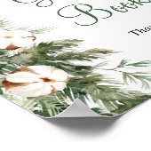 Pine Winter Guest Book Brautparty Signage Poster (Ecke)