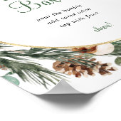 Pine Winter Mimosa Bar Brautparty Unterschrift Poster (Ecke)