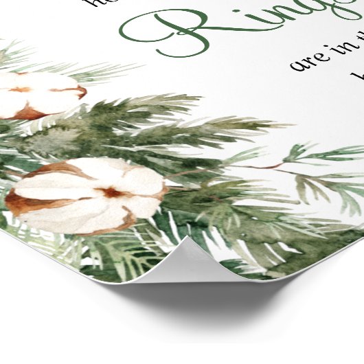 Pine Winter raten wie viele Ring-Brautparty-Zeiche Poster (Ecke)