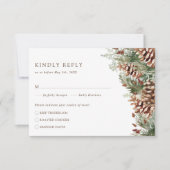 Pine Winter RSVP-Karte RSVP Karte (Vorderseite)