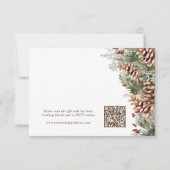 Pine Winter RSVP-Karte RSVP Karte (Rückseite)