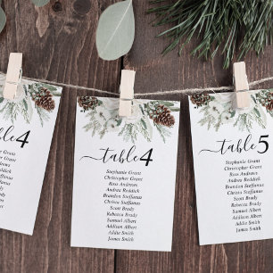 Pine Winter Wedding Seekarte Schilder Karten