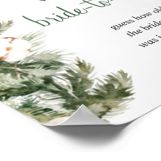 Pine Winter Wie alt war das Brautparty der Braut? Poster (Ecke)