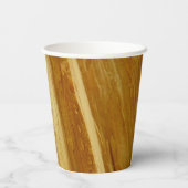 Pine Wood II Imitate Holzgewebe Pappbecher (Rückseite)
