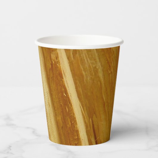 Pine Wood II Imitate Holzgewebe Pappbecher (Rückseite)