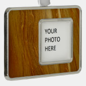 Pine Wood II Imitate Holzgewebe Rahmen-Ornament Silber (Rechts)