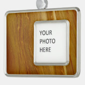 Pine Wood II Imitate Holzgewebe Rahmen-Ornament Silber (Links)