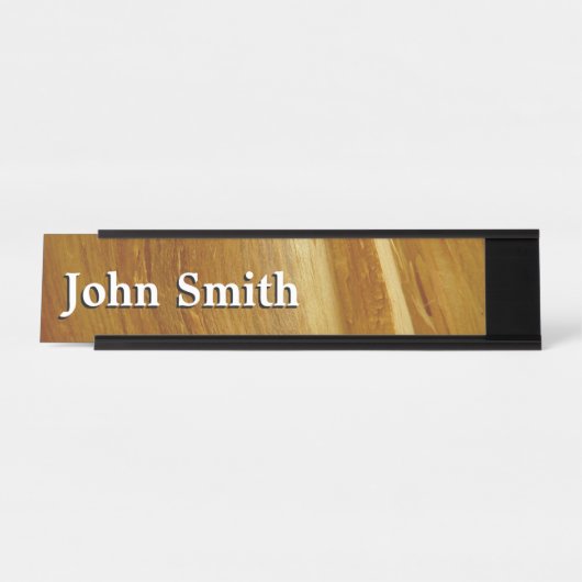 Pine Wood II Imitate Holzgewebe Schreibtischnamensplakette (Vorderseite )