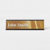 Pine Wood II Imitate Holzgewebe Schreibtischnamensplakette (Vorderseite )