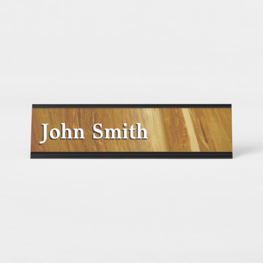 Pine Wood II Imitate Holzgewebe Schreibtischnamensplakette (Vorderseite )