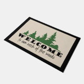 Pine Wood Welcome Door Mat Fußmatte (Schrägansicht)