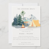 Pine Woods Camping Probe Abendessen Einladung (Vorderseite)