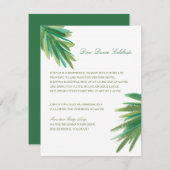 Pine Woods Watercolor | Hochzeitsempfang Begleitkarte (Vorne/Hinten)