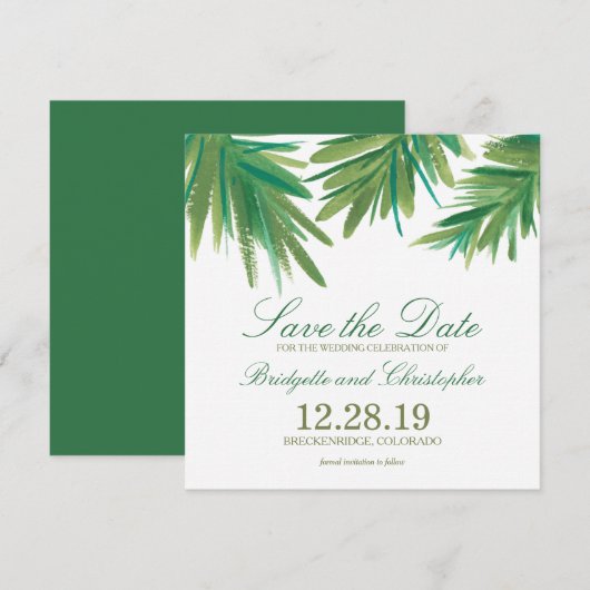 Pine Woods Watercolor | SAVE THE DATE (Vorne/Hinten)