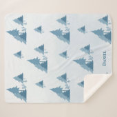 Pine Woods | Winter | INDIVIDUELLE NAME Sherpadecke (Vorderseite (Horizontal))