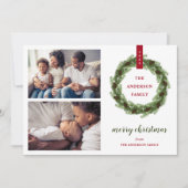 Pine Wreath Frohe Weihnachten 2 Foto (Vorderseite)