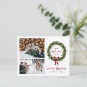 Pine Wreath Frohe Weihnachten 3 Foto (Stehend Vorderseite)