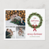 Pine Wreath Frohe Weihnachten 3 Foto (Vorderseite)