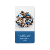 Pine-Wreath-Rücksendeadresse Adressaufkleber (Vorne)