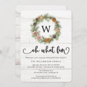 Pine Wreath White Distressed Wood Weihnachtsfest P (Vorne/Hinten)