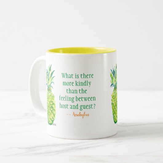 Pineaple Hospitality Host Guest Tasse (Vorderseite Links)