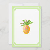 Pineaple Luau Bridal Dusche Einladung (Rückseite)