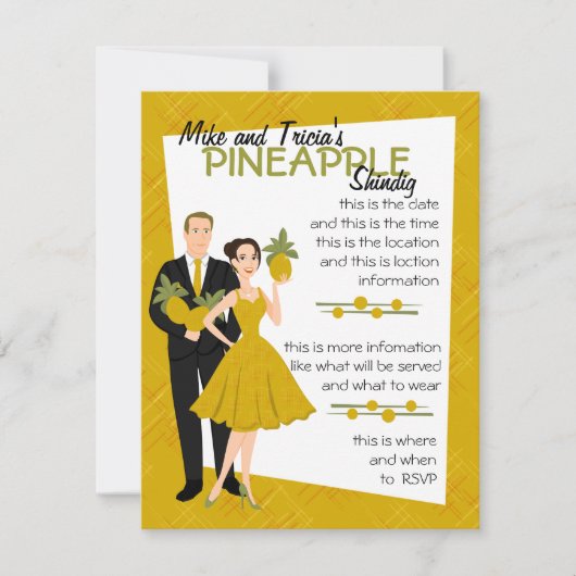 Pineaple Shindig Einladung (Vorderseite)