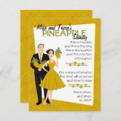Pineaple Shindig Einladung (Vorne/Hinten)