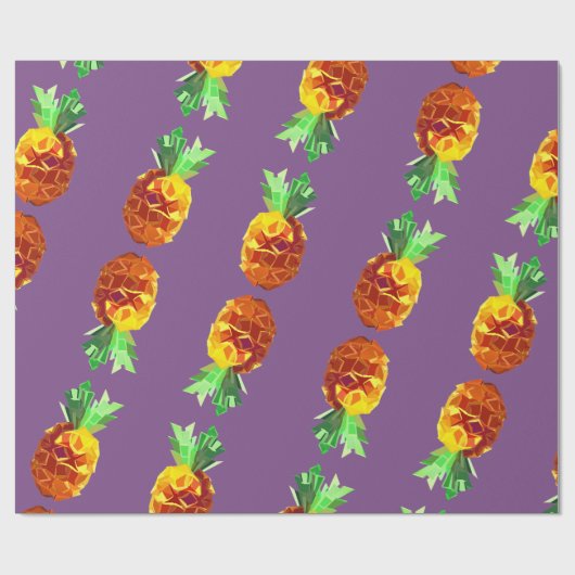 Pineapon Digital Art Wrapping Paper Geschenkpapier (Flach)