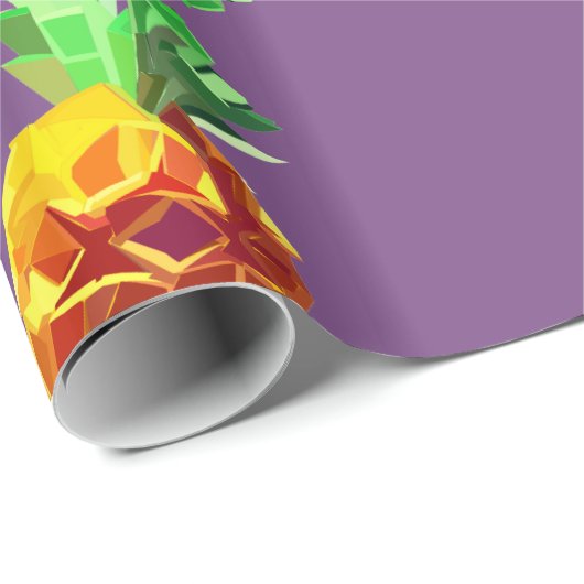 Pineapon Digital Art Wrapping Paper Geschenkpapier (Rolleneckpunkt)