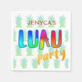 Pineappel Kitschy Luau Party Napkins Serviette (Vorderseite)