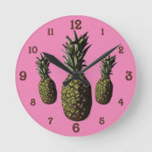 Pineapple Acrylic Wall Clock Runde Wanduhr (Vorderseite)