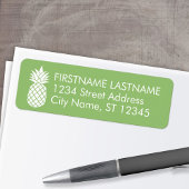 Pineapple and Whimsical green Return Address