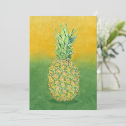 Pineapple Art Einladung (Stehend Vorderseite)