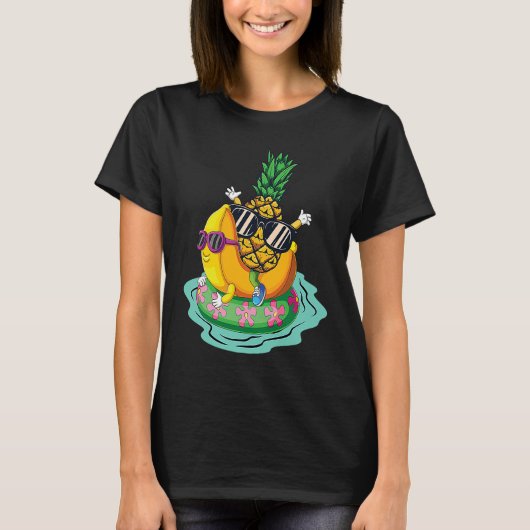 Pineapple Banana Chill Summer Vacation Relax Tropi T-Shirt (Vorderseite)