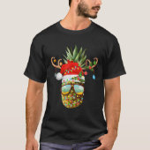 Pineapple Christmas Tree Lights Sunglasses Holiday T-Shirt (Vorderseite)