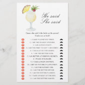 Pineapple Cocktail He said she said bridal shower (Vorderseite)