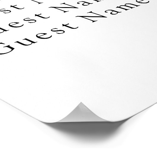 Pineapple Cocktail Wedding seating chart Poster (Ecke)