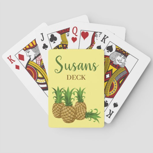 Pineapple Design Klassische Spielkarten  (Rückseite)