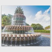 Pineapple Fountain in Charleston, Geschenkpapier (Flach)