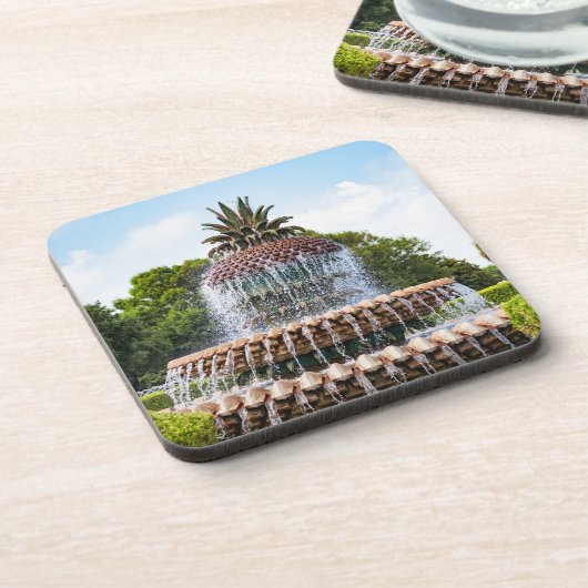 Pineapple Fountain in Charleston, Getränkeuntersetzer (Linke Seite)