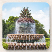 Pineapple Fountain in Charleston, Getränkeuntersetzer (Vorderseite)