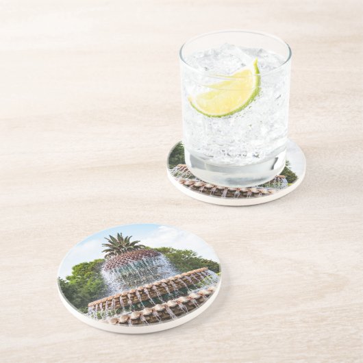 Pineapple Fountain in Charleston, Getränkeuntersetzer (Seite)
